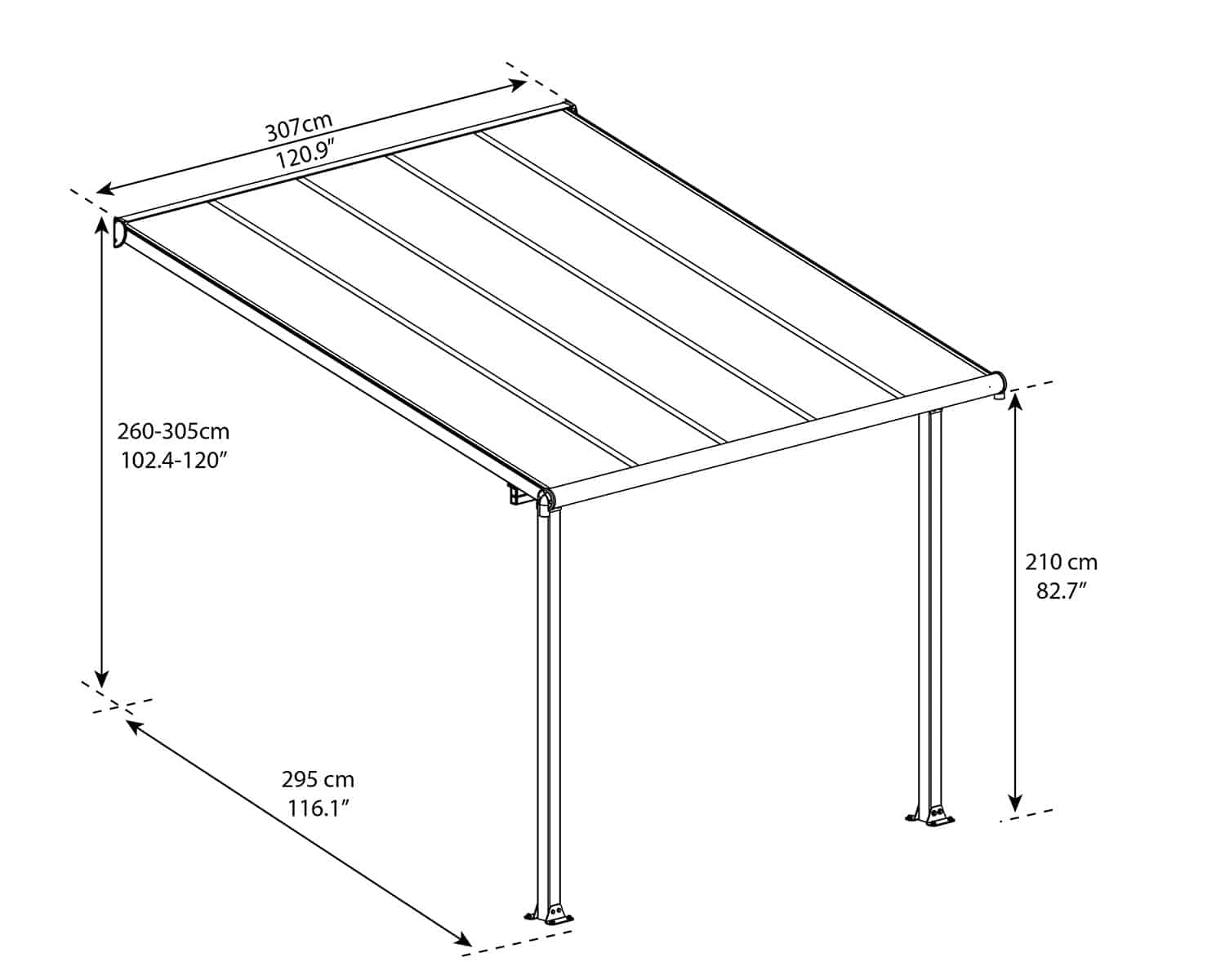 OLYMPIA PATIO COVER 3x3.05