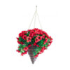 Red Petunia Artificial Hanging Basket