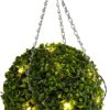Artificial Pre-lit Topiary Ball